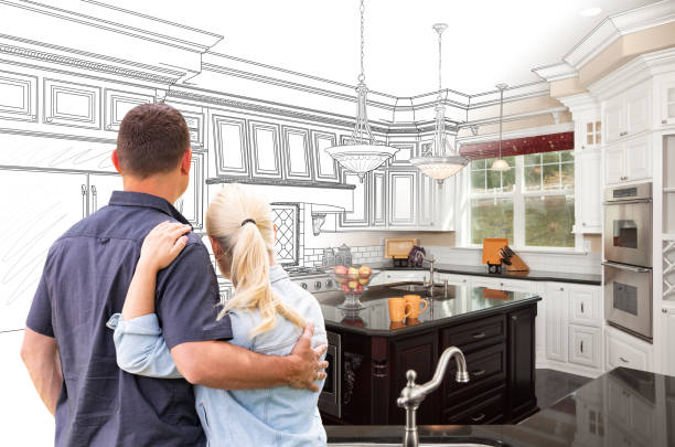 Custom kitchen cabinets installed in a Catonsville home